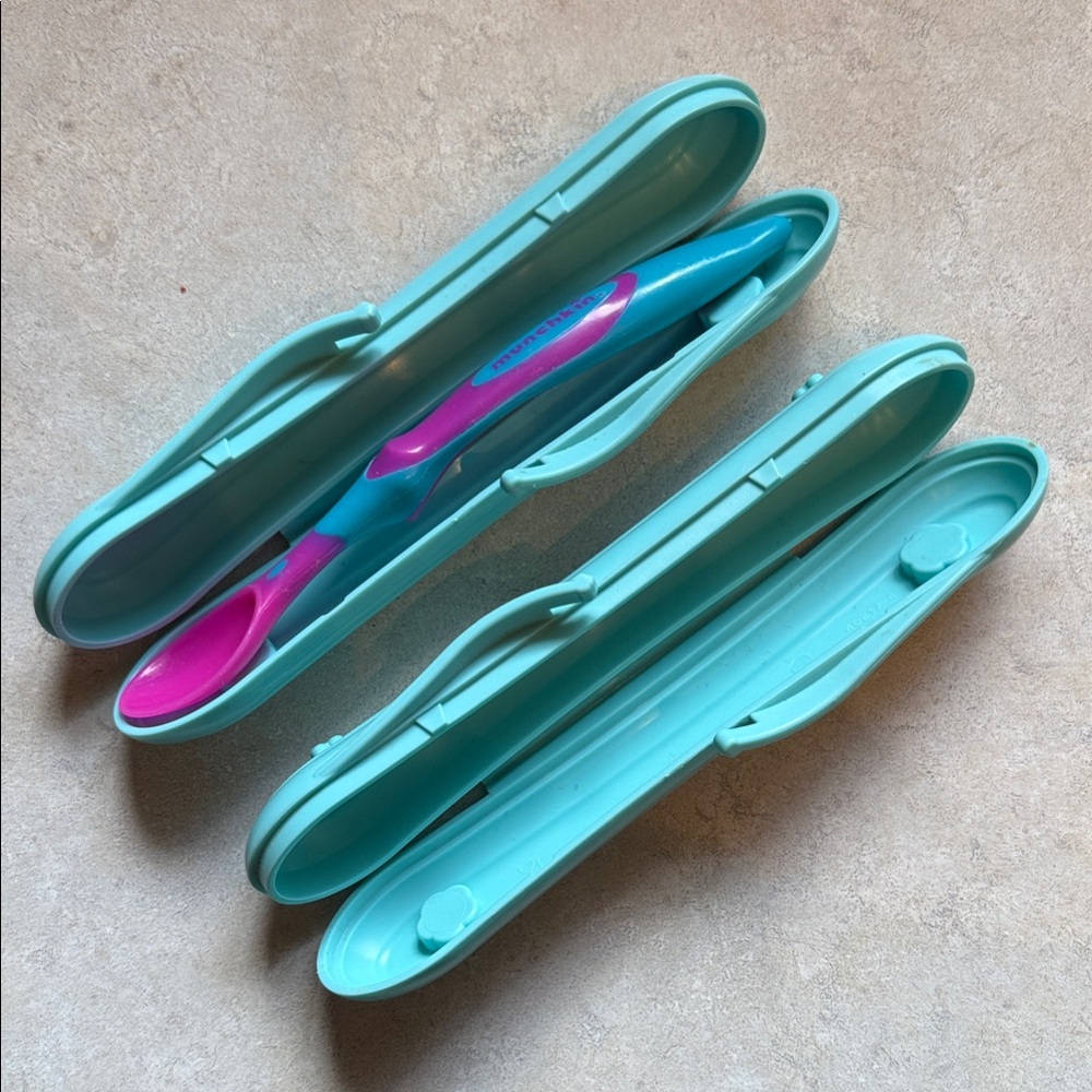 Tupperware Aqua Spoon Holder x2